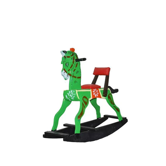Wooden Rocking Horse Rocker Ride-on Toy for Indoors and Outdoors | Channapatna Wood Rocking Horse |