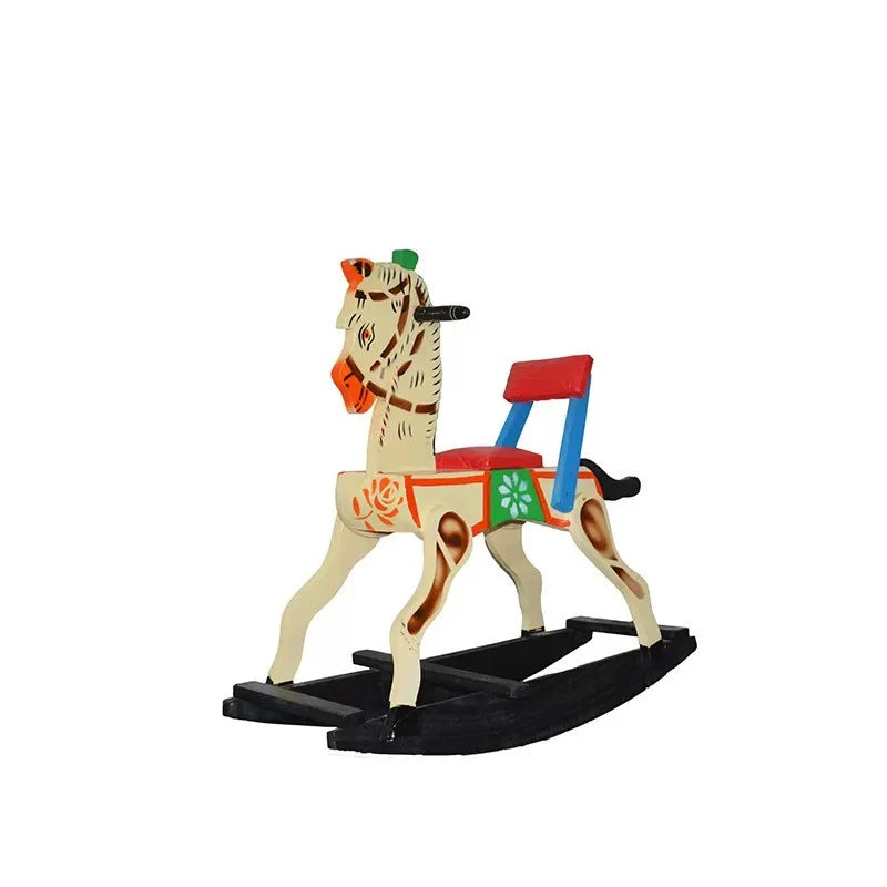 Wooden Rocking Horse Rocker Ride-on Toy for Indoors and Outdoors | Channapatna Wood Rocking Horse |