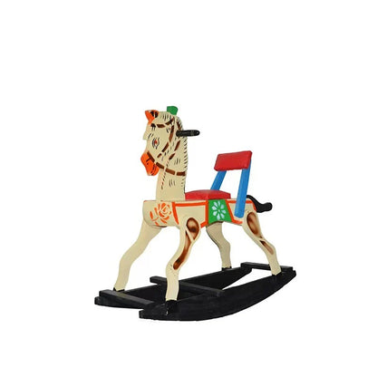 Wooden Rocking Horse Rocker Ride-on Toy for Indoors and Outdoors | Channapatna Wood Rocking Horse |