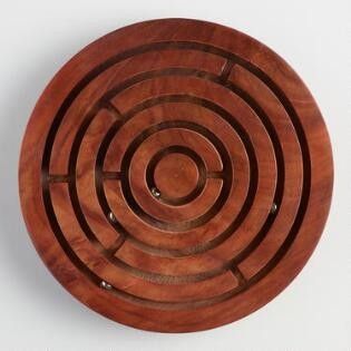 Wooden Labyrinth Board Game Ball in a Maze Puzzle Toys - Indoor Puzzle Game