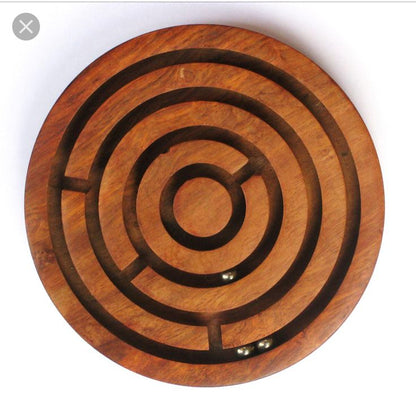 Wooden Labyrinth Board Game Ball in a Maze Puzzle Toys - Indoor Puzzle Game
