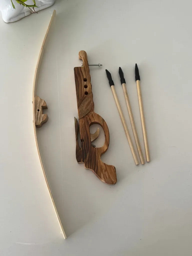 Wooden Bow arrow gun