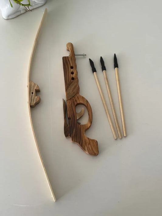 Wooden Bow arrow gun